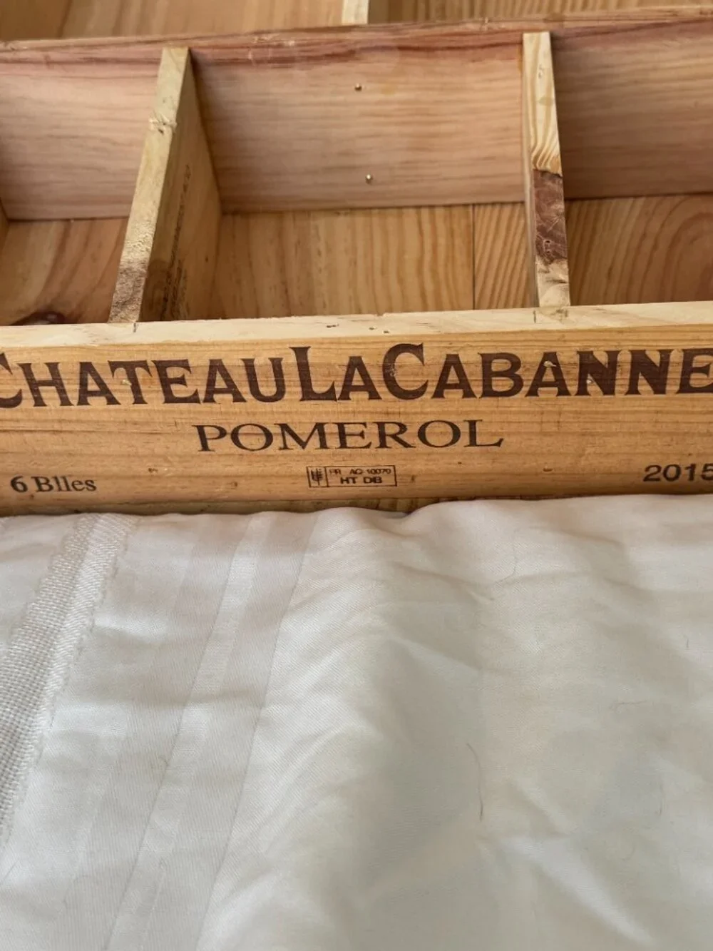Vintage French Wine Crate Shadow Box Display Shelf - Chateau La Cabanne